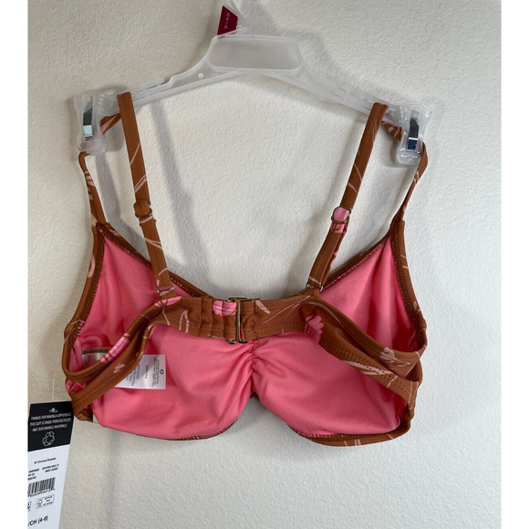 Sandflower Womens Cinched Bralette Bikini Swim Top Size Small 4-6 Brown NWT - Picture 6 of 10